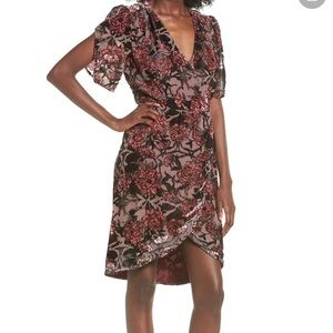 Leith Burnout Velvet A-Line Dress